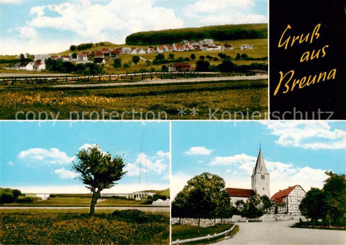 Breuna Panorama Landschaft Motiv mit Kirche