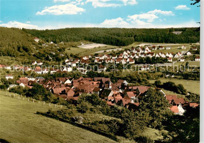 Helmarshausen Panorama 1000jaehrige Stadt im Diemeltal Reinhardswald