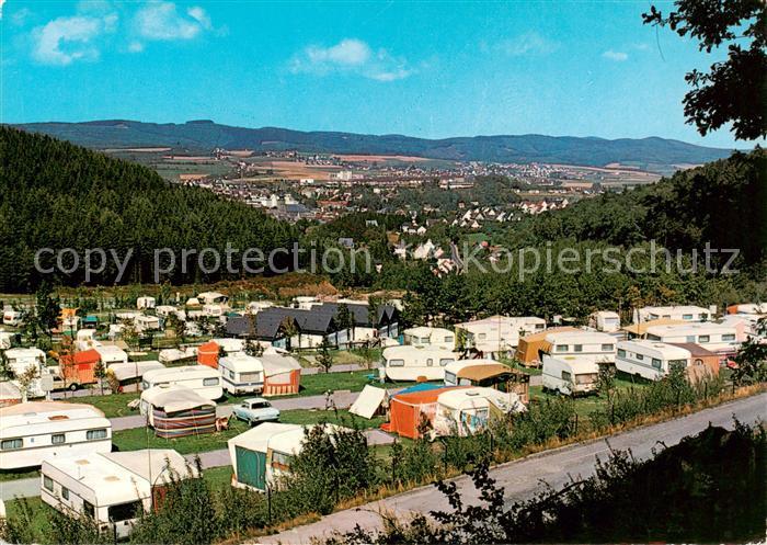 Attendorn Panorama Blick von der Erholungsanlage Waldenburg Campingplatz