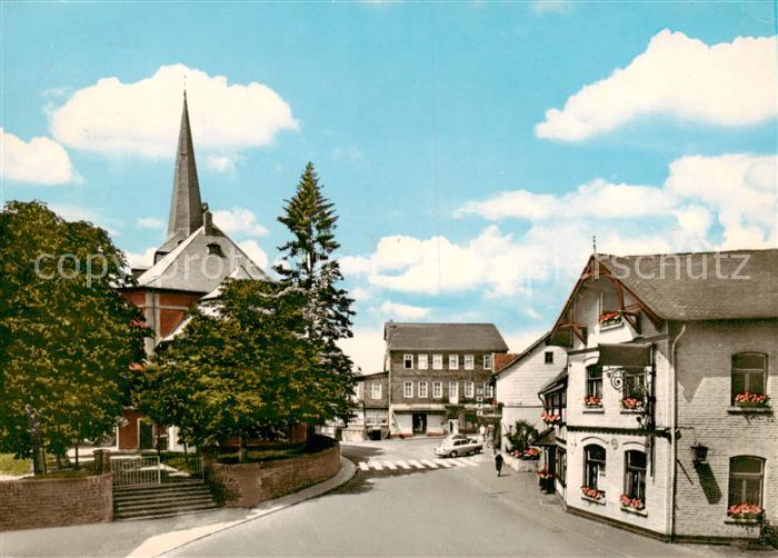 Hamm Sieg Ortszentrum mit Kirche