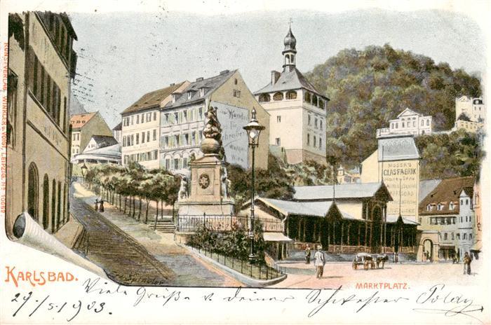 Karlsbad Eger Karlovy Vary Marktplatz