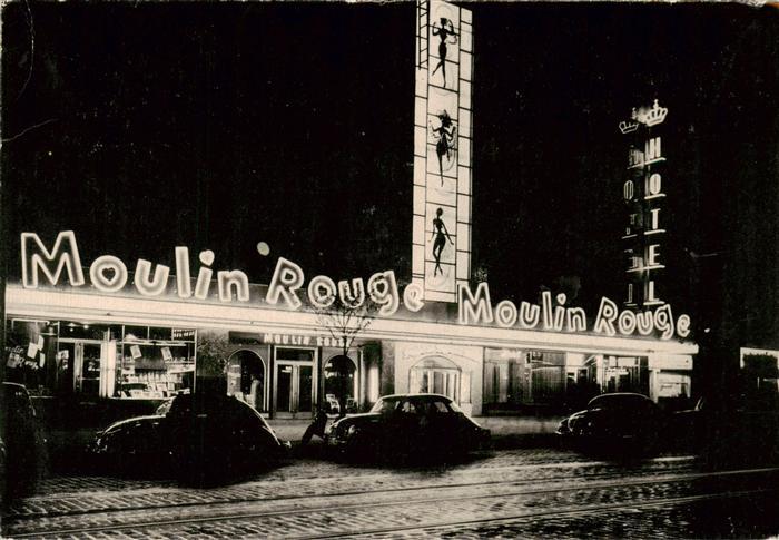HAMBURG  CITY St. Pauli bei Nacht Moulin Rouge