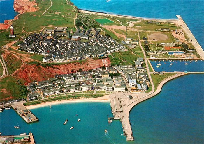 HELGOLAND Insel Schleswig-Holstein Luftaufnahme aus Richtung Reede