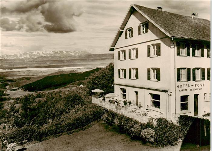 Heiligenberg Baden Hotel Post Blick auf Bodensee und Schweizer Alpen