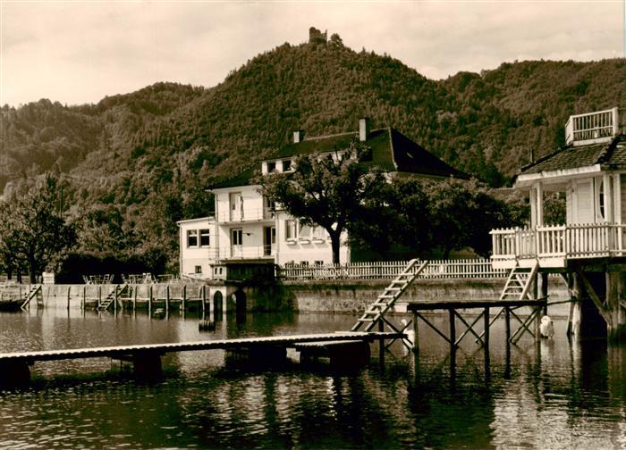 Bodman-Ludwigshafen Bodensee Gasthof Pension Seehaus mit Ruine Bodman