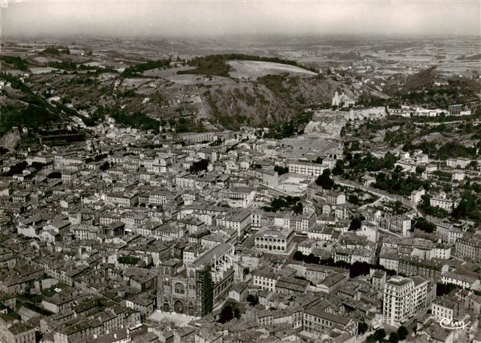 Vienne 38 Isere Vue panoramique aérienne Cathedrale Saint Maurice dans le fond T