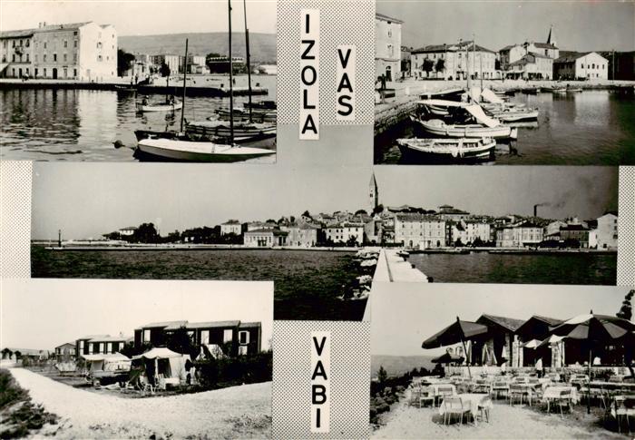 Izola Slovenia Teilansichten Hafen Restaurant Terrasse