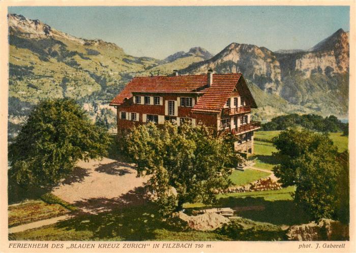 Filzbach GL Ferienheim des Blauen Kreuz Zuerich Alpen