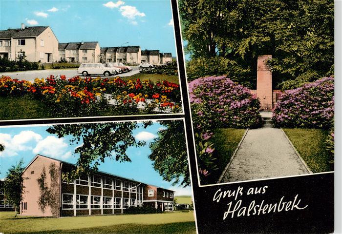 Halstenbek Holstein Teilansichten Wohnsiedlung Schule Gedenkstein