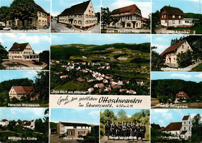 Ottoschwanden Gasthoefe und Pensionen Rathaus Kirche Schule Trachtengruppe Panor