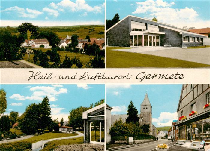 Germete Warburg Teilansichten Heil- und Luftkurort Die gute "Landau" Karte