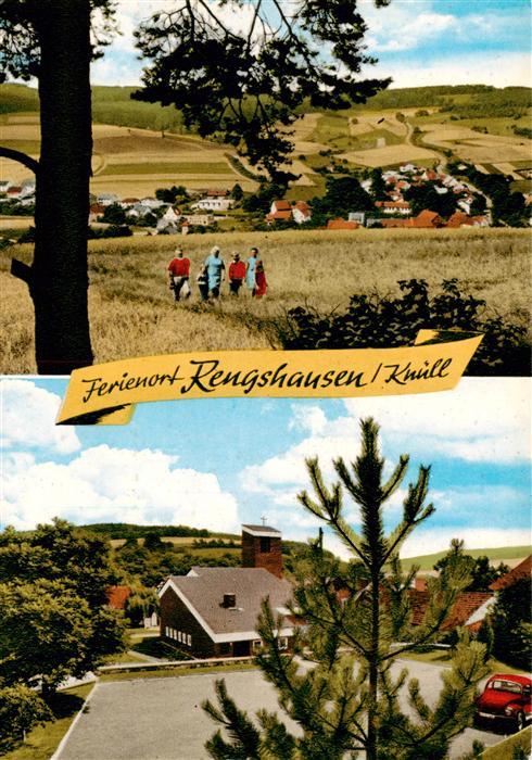 Rengshausen Knuellwald Panorama Knuellandschaft Ortsmotiv mit Kirche