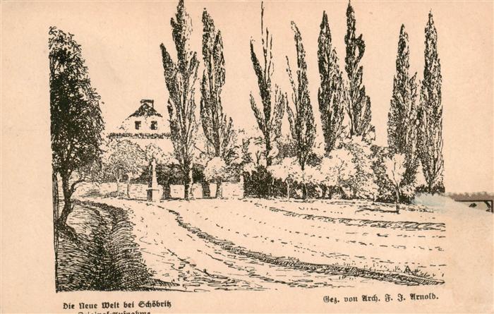 Schoebritz Aussig Usti nad Labem CZ Heimatkarte Nr. 4 Kuenstlerkarte