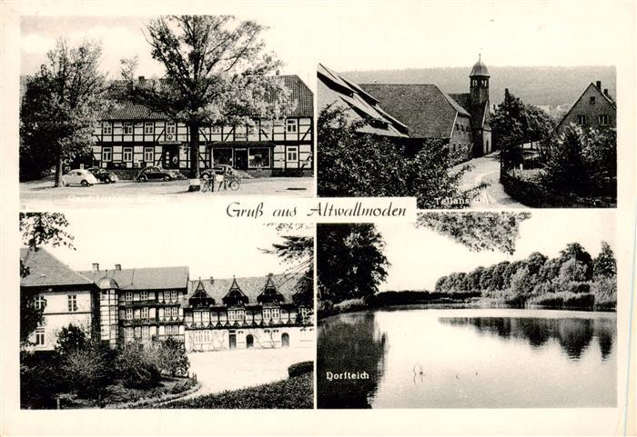Altwallmoden Salzgitter Gaststaette Teilansichten Kirche Dorfteich