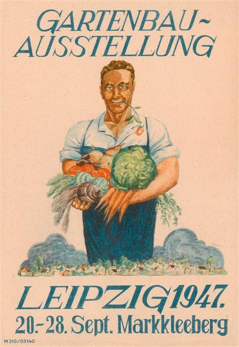 Markkleeberg Gartenbauausstellung Kuenstlerkarte Sonderstempel