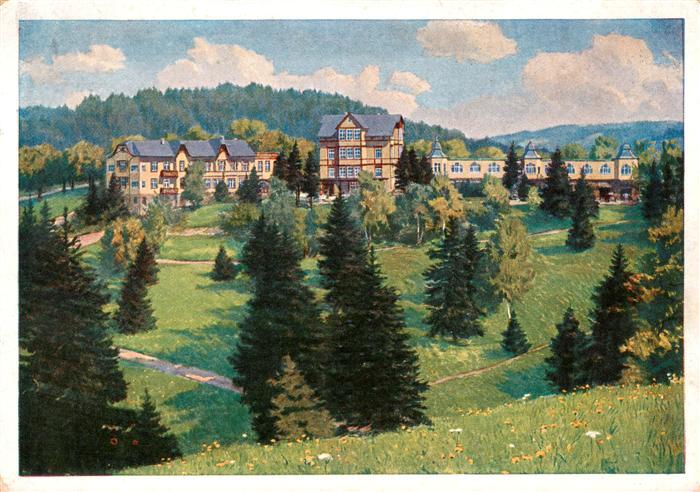 Oberhof  Thueringen Parkhotel Sanssouci Kuenstlerkarte