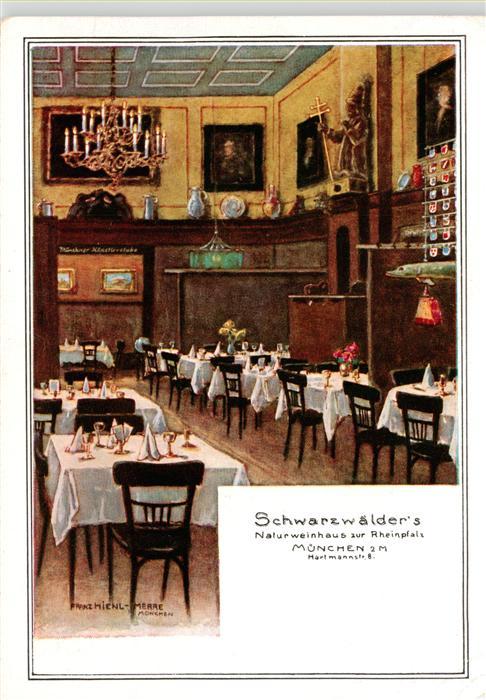 Muenchen Bayern Schwarzwaelders Naturweinhaus zur Rheinpfalz
