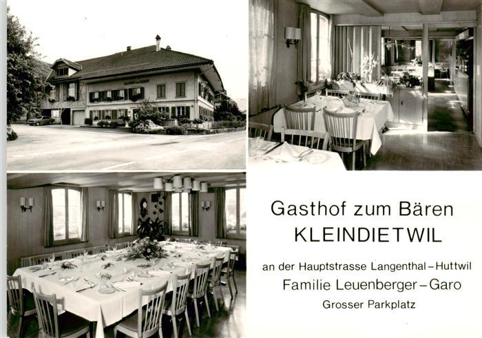 Kleindietwil Gasthof zum Baeren Restaurant