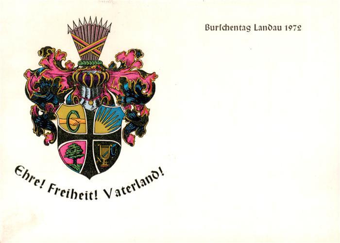 Landau  Pfalz Burschentag Wappen der Urburschenschaft um 1820