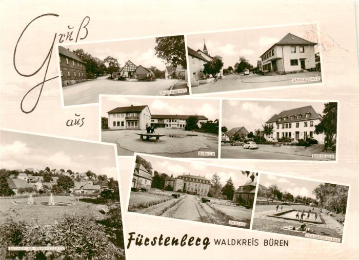Fuerstenberg Bad Wuennenberg Bueren Westfalen Hundemarkt Steinplatz Schule Amtsh
