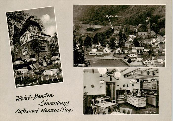 Herchen Hotel Pension Loewenburg Ratskeller Ortspanorama