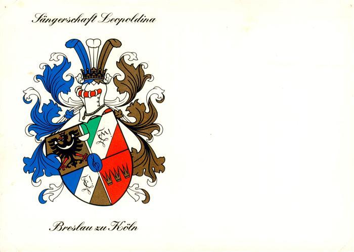 Koeln  Rhein Saengerschaft Leopoldina Breslau zu Koeln Wappen