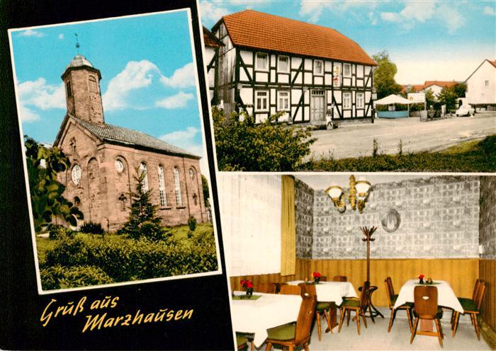 Marzhausen Witzenhausen Kirche Hotel Restaurant Fachwerkhaus