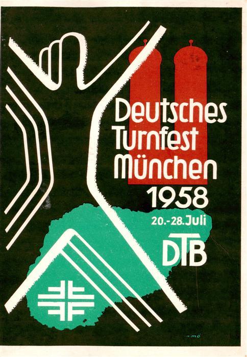 Muenchen Bayern Deutsches Turnfest 1958
