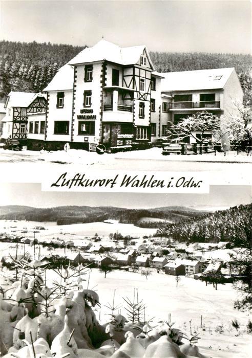 Wahlen Odenwald Gasthof Pension Burg Waldau Winterpanorama Luftkurort