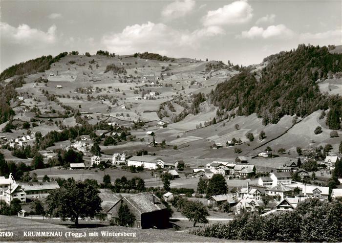 Krummenau  Toggenburg SG Panorama mit Wintersberg