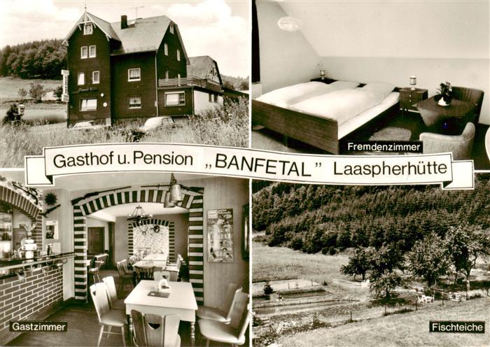 Laaspherhuette Bad Laasphe Gasthof Pension Banfetal Gastraum Fremdenzimmer Fisch