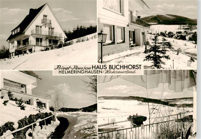 Helmeringhausen Pension Haus Buchhorst Winterpanorama