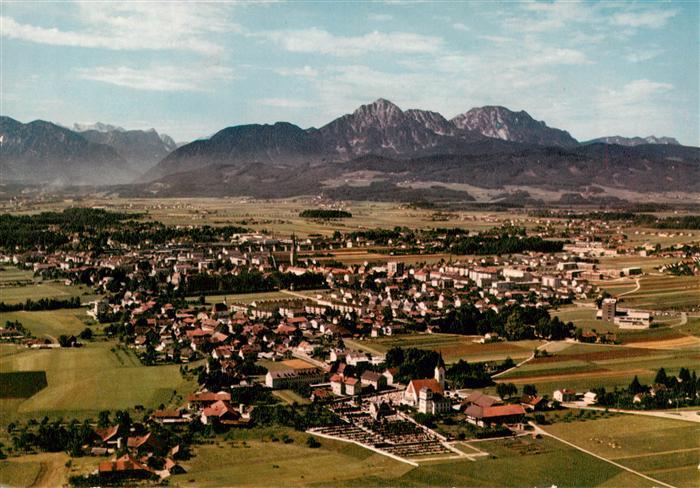 Freilassing Fliegeraufnahme mit Untersberg