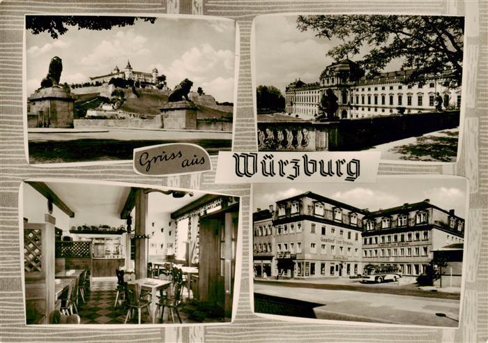 Wuerzburg Bayern Hotel Gasthof Strauss Gaststube Schloss