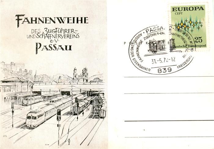 PAssAU Bayern Fahnenweihe des Zugfuehrer und Schaffnervereins eV