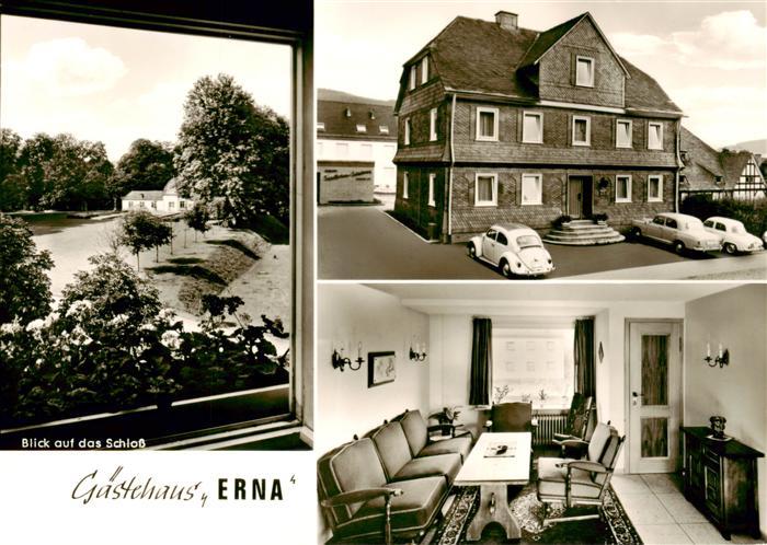 Bad Berleburg Gaestehaus Erna Blick auf das Schloss Hotelbetriebe Hof Kurhotel W