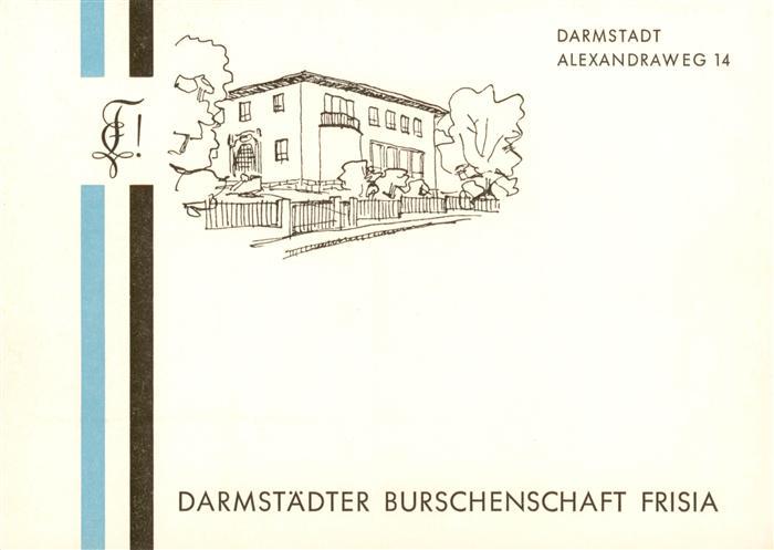 Darmstadt Darmstaedter Burschenschaft Frisia Zeichnung