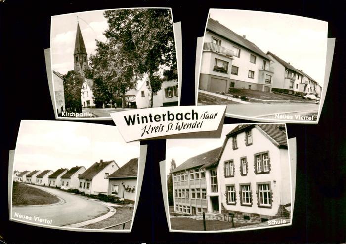 Winterbach Saarland Kirchpartie Neues Viertel Schule