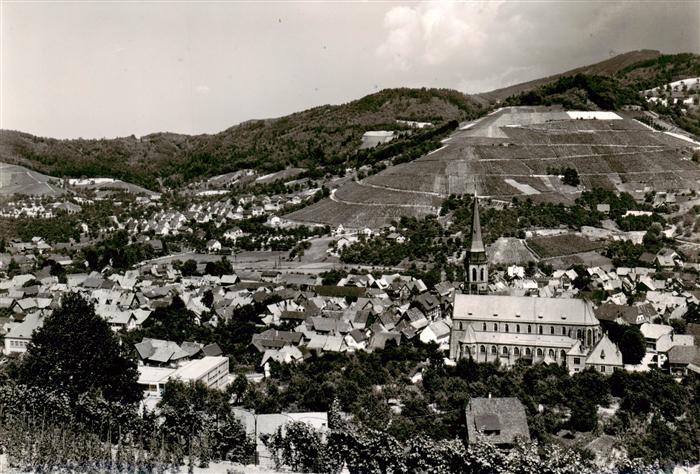 Kappelrodeck Panorama mit Kirche