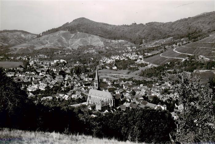 Kappelrodeck Panorama mit Kirche