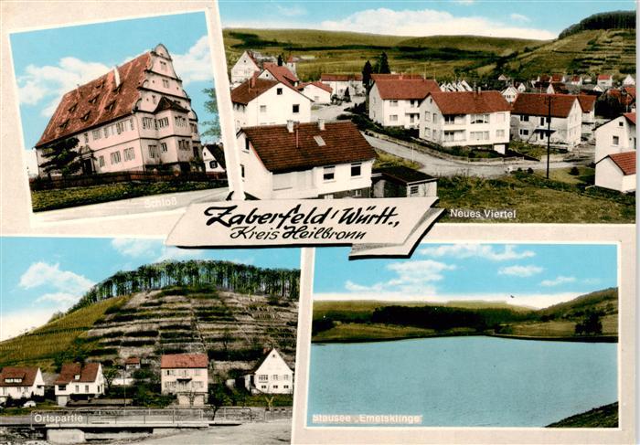 Zaberfeld Schloss Neues Viertel Ortspartie Stausee Emetsklinge