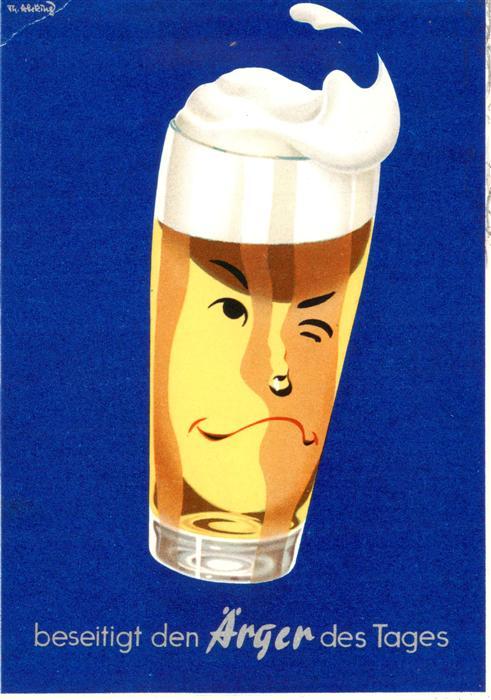 Bonn Rhein Serie Bierwerbung Abeking Bier schmeckt immer Motiv 2 Beseitigt den a