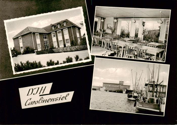 Carolinensiel Ostfriesland Deutsche Jugendherberge Hafen Fischkutter