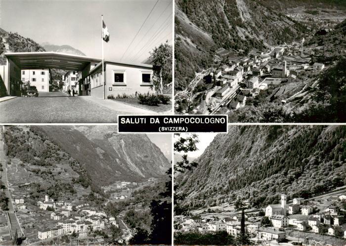 Campocologno GR Panorama Grenze zu Italien