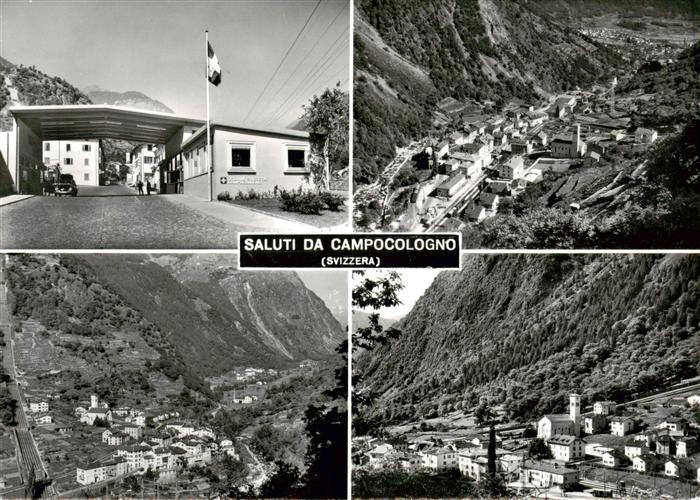 Campocologno GR Panorama Grenze zu Italien