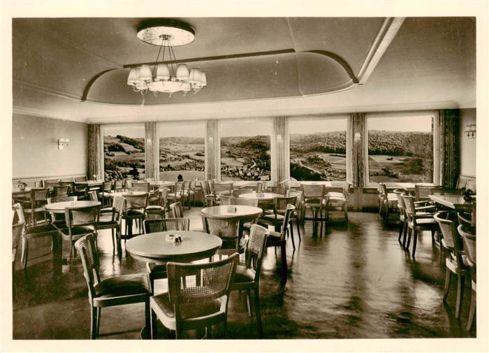 Langenburg Wuerttemberg Hofkonditorei Cafe Bauer Blick ins Jagsttal