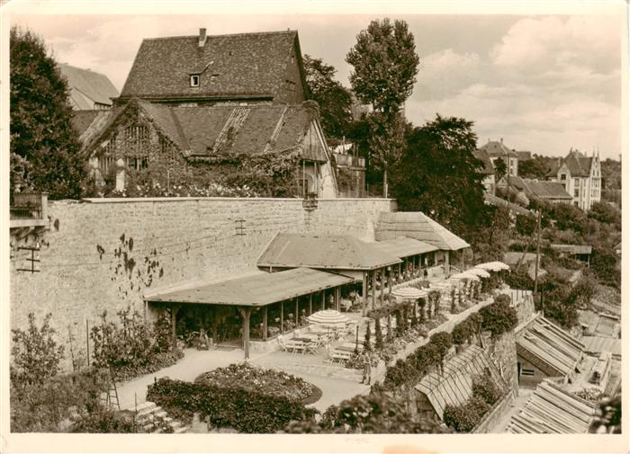 Langenburg Wuerttemberg Schloss-Cafe im Rosengarten