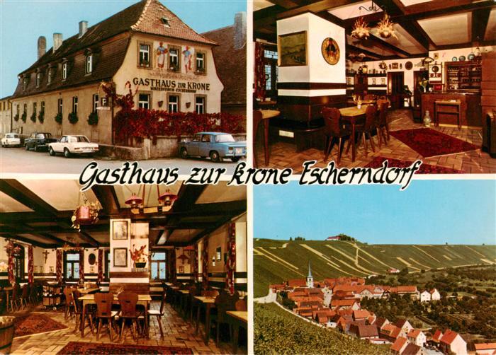 Escherndorf Volkach Gasthaus zur Krone Restaurant Panorama