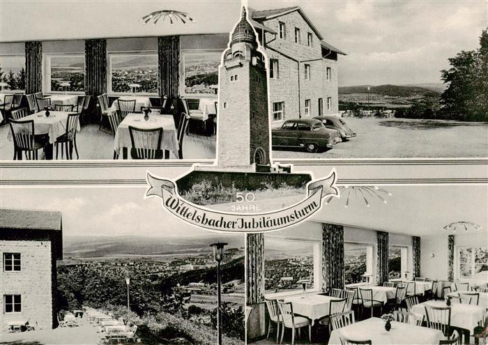 Arnshausen Bad Kissingen Wittelsbacher Jubilaeumsturm Restaurant Fernsicht