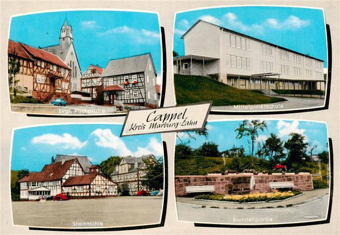 Cappel Marburg Ev Kirchpartie Mittelpunktschule Steinmuehle Brunnenpartie